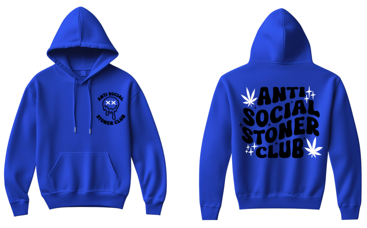 Anti Social Stoner Club - Blue Hoodie