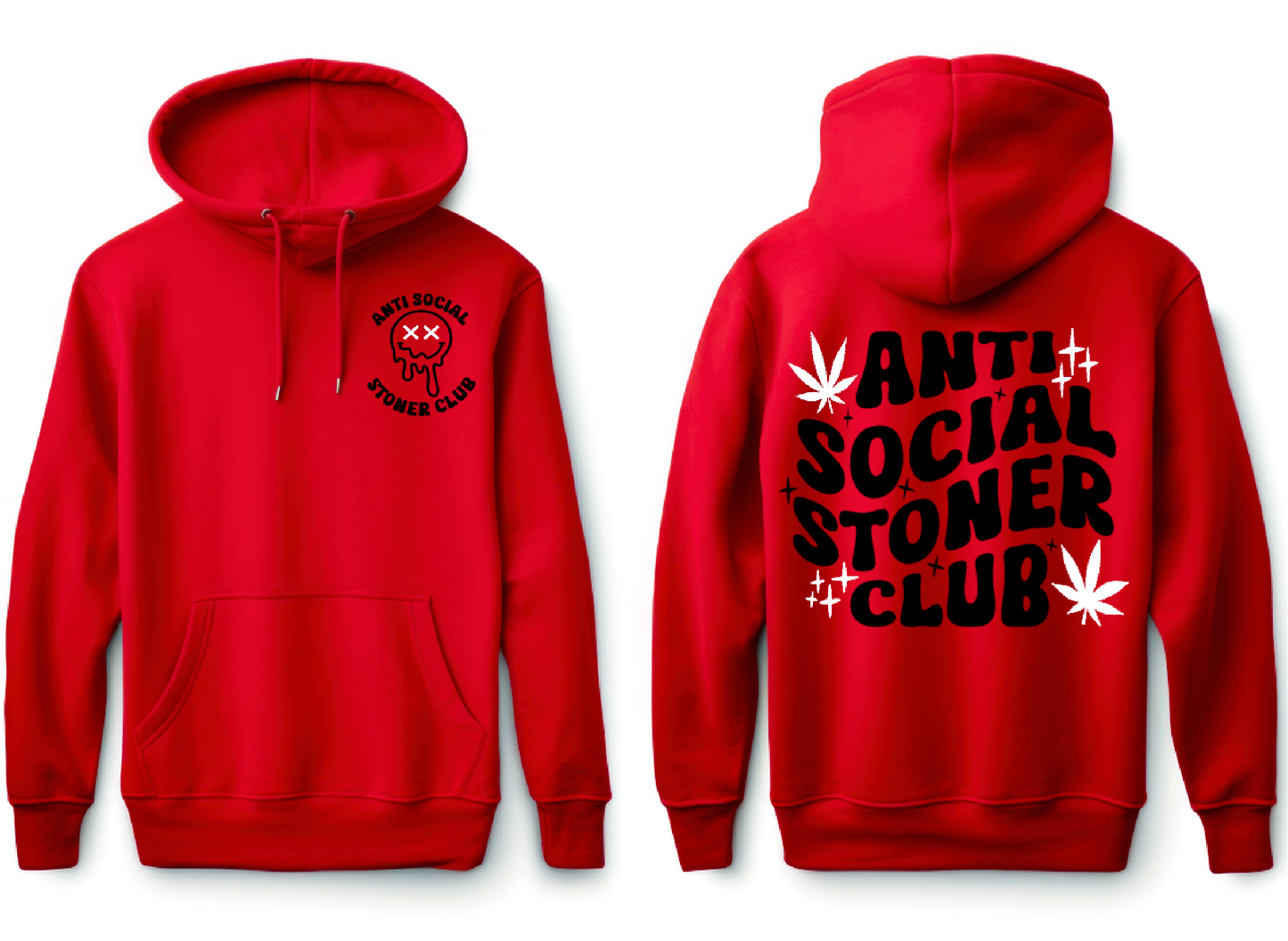 Anti Social Stoner Club - Red Hoodie