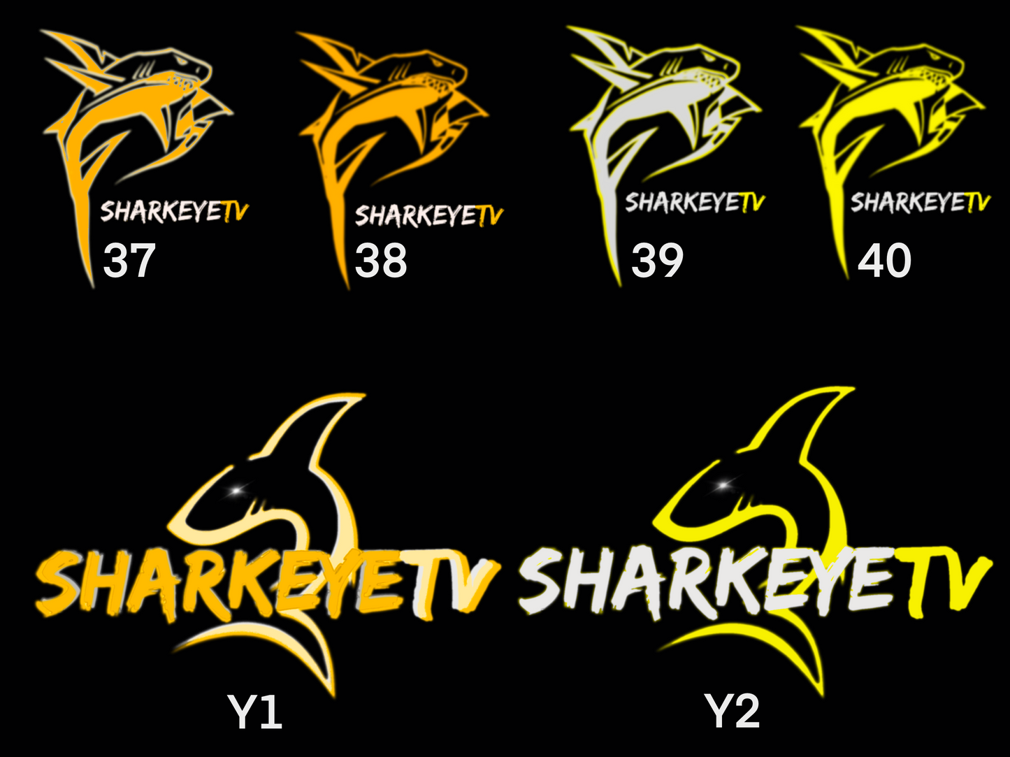 SHARKEYETV Custom Color Signature Logo Tee Shirt - Yellow (UNISEX)
