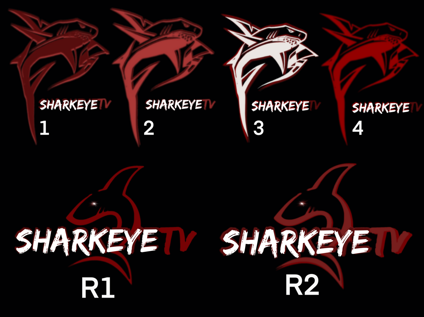 SHARKEYETV Custom Color Signature Logo Tee Shirt - Red (UNISEX)
