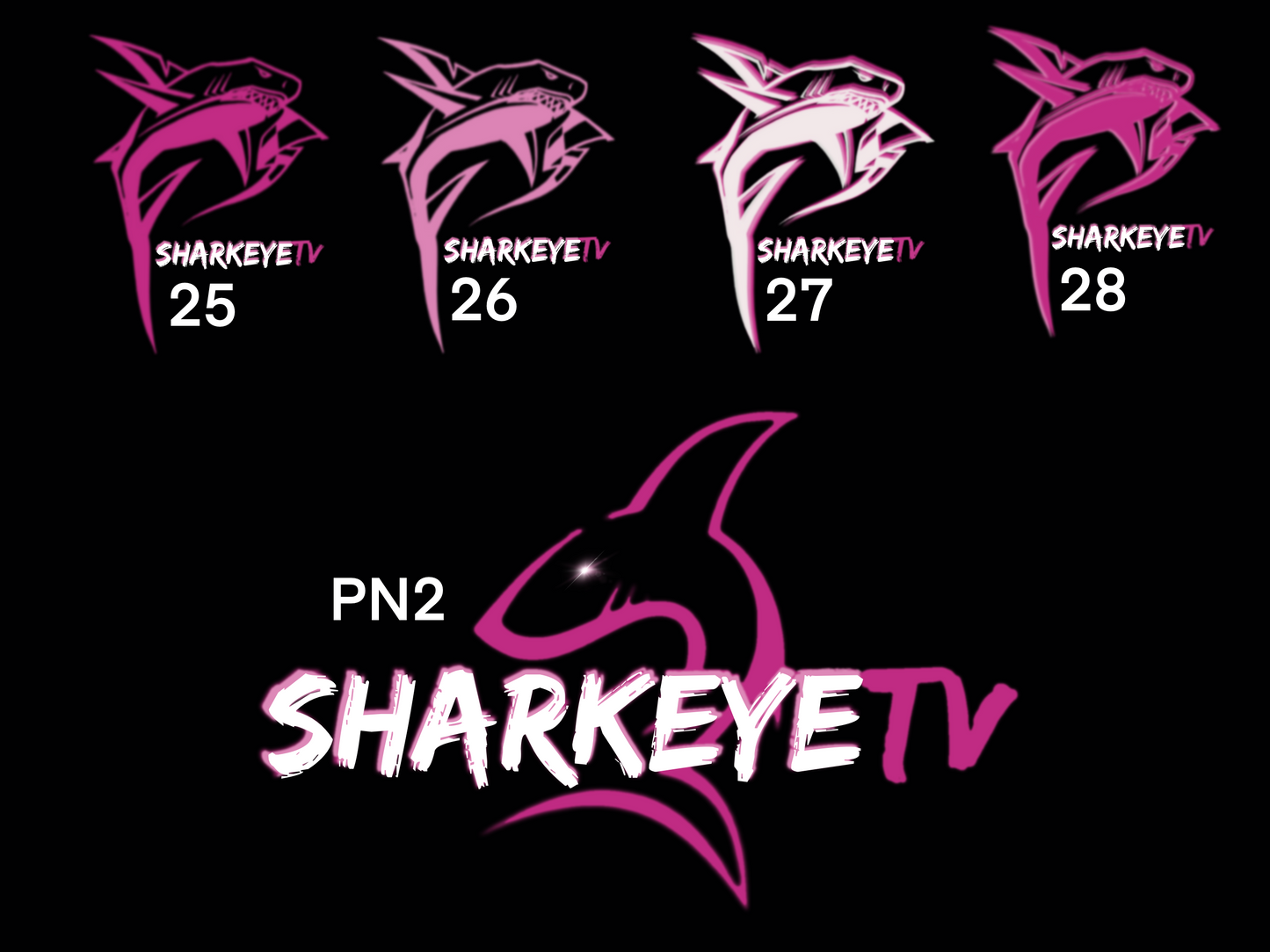 SHARKEYETV Custom Color Signature Logo Tee Shirt - Pink (UNISEX)