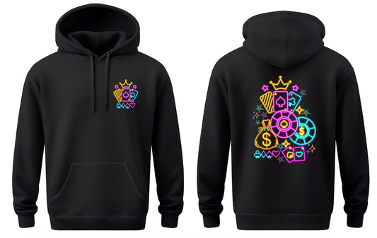 Neon Lights Casino Hoodie