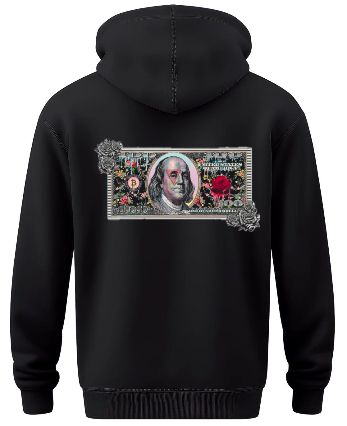 Hundred Dollar Bill Rose hoodie