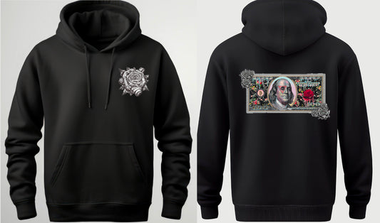 Hundred Dollar Bill Rose hoodie