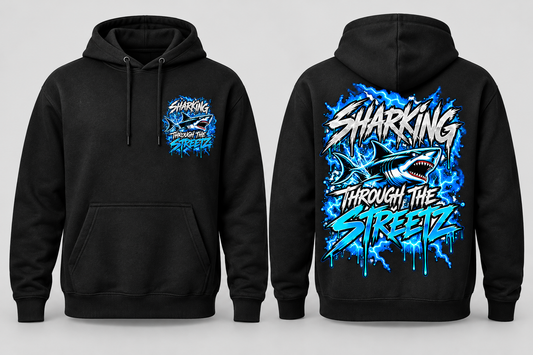SharkeyeTV “Sharking Through the Streetz” Hoodie | Fall ’26 Exclusive 🦈🏁