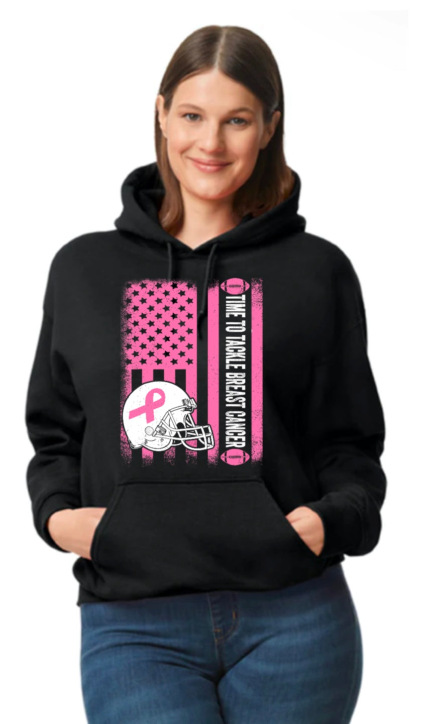 Breast Cancer Awareness Hoodies - Football Theme