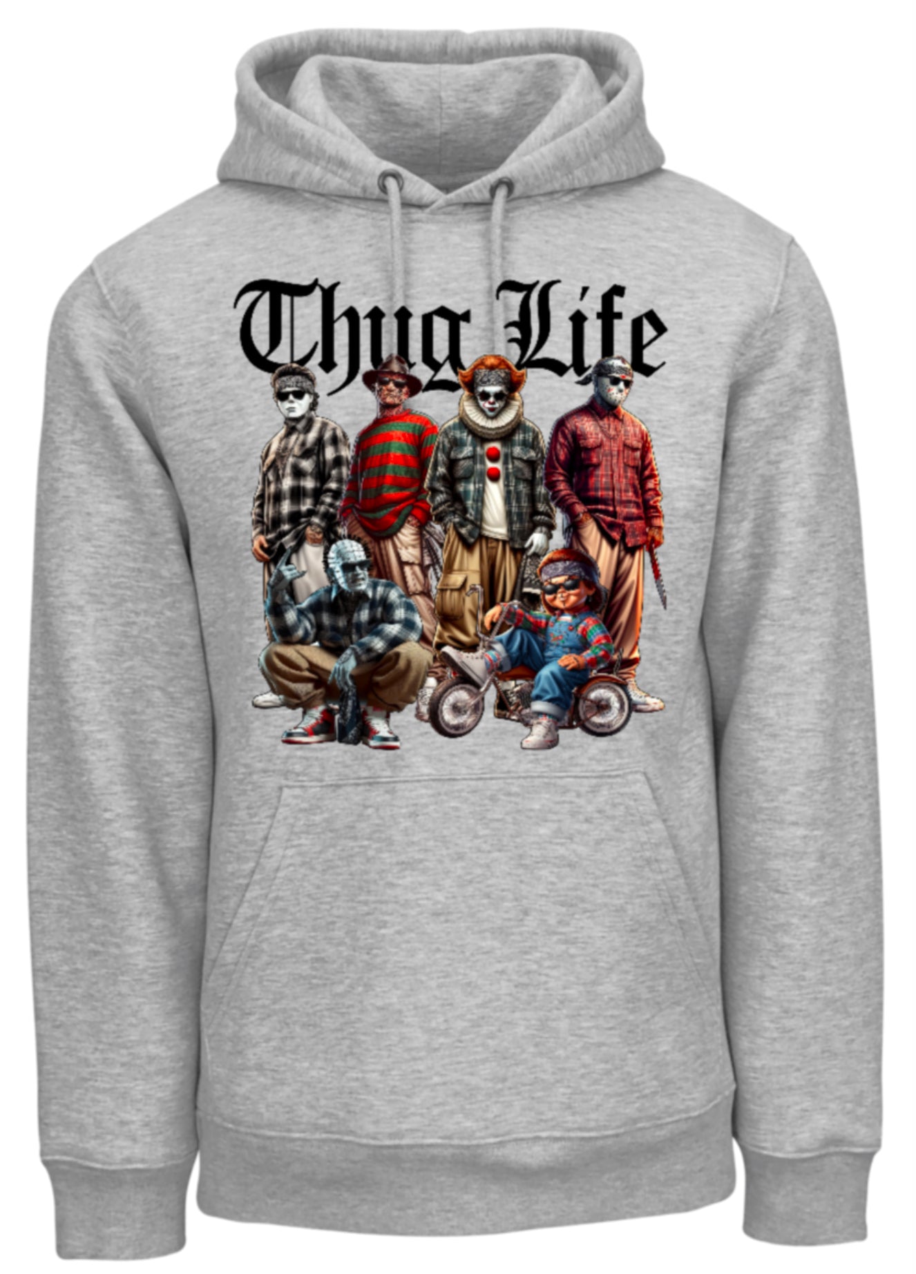 Halloween “Thug Life" Theme Horror Movie Hoodie