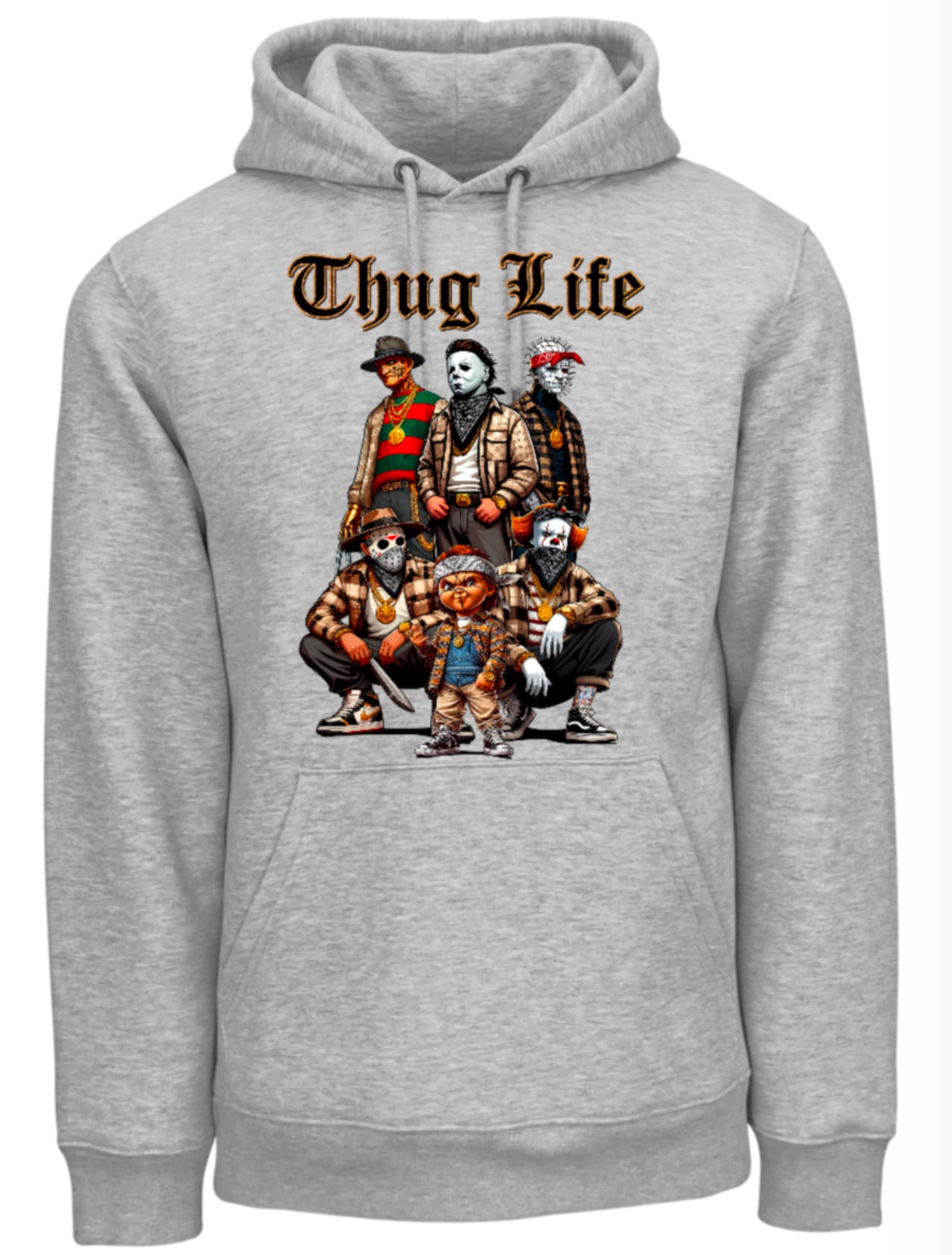 Halloween “Thug Life" Theme Horror Movie Hoodie