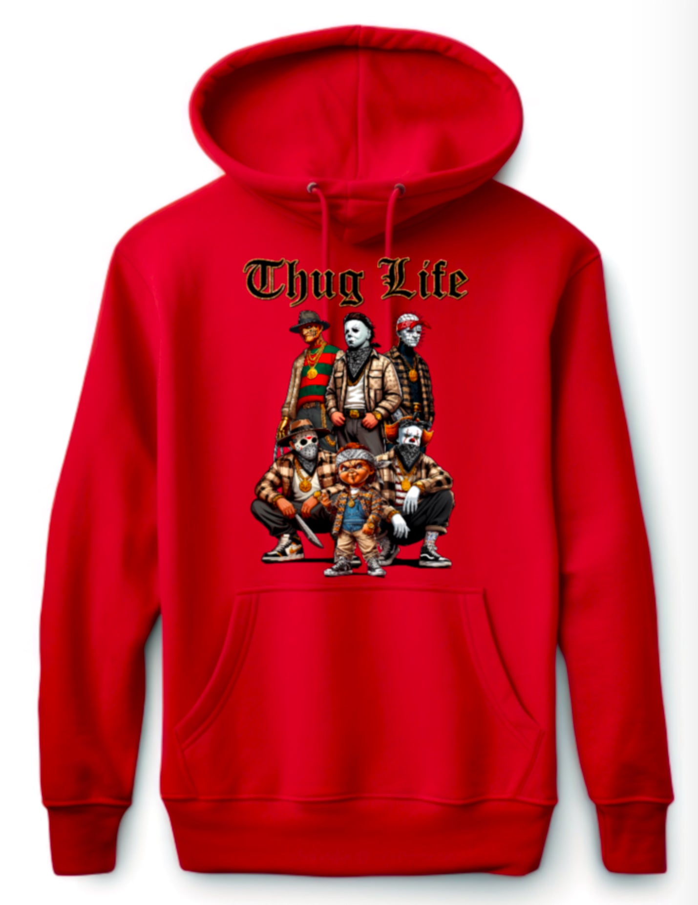 Halloween “Thug Life" Theme Horror Movie Hoodie