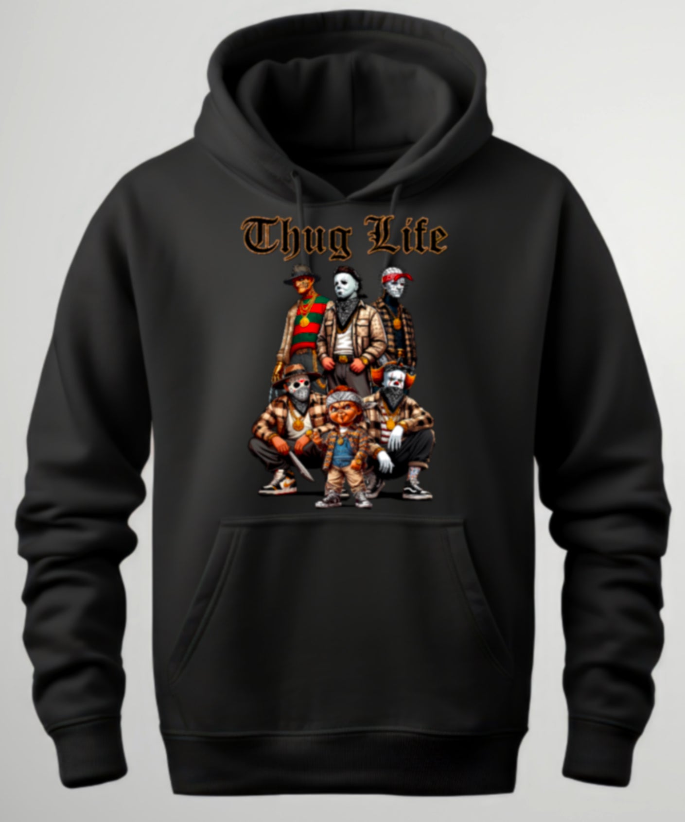Halloween “Thug Life" Theme Horror Movie Hoodie