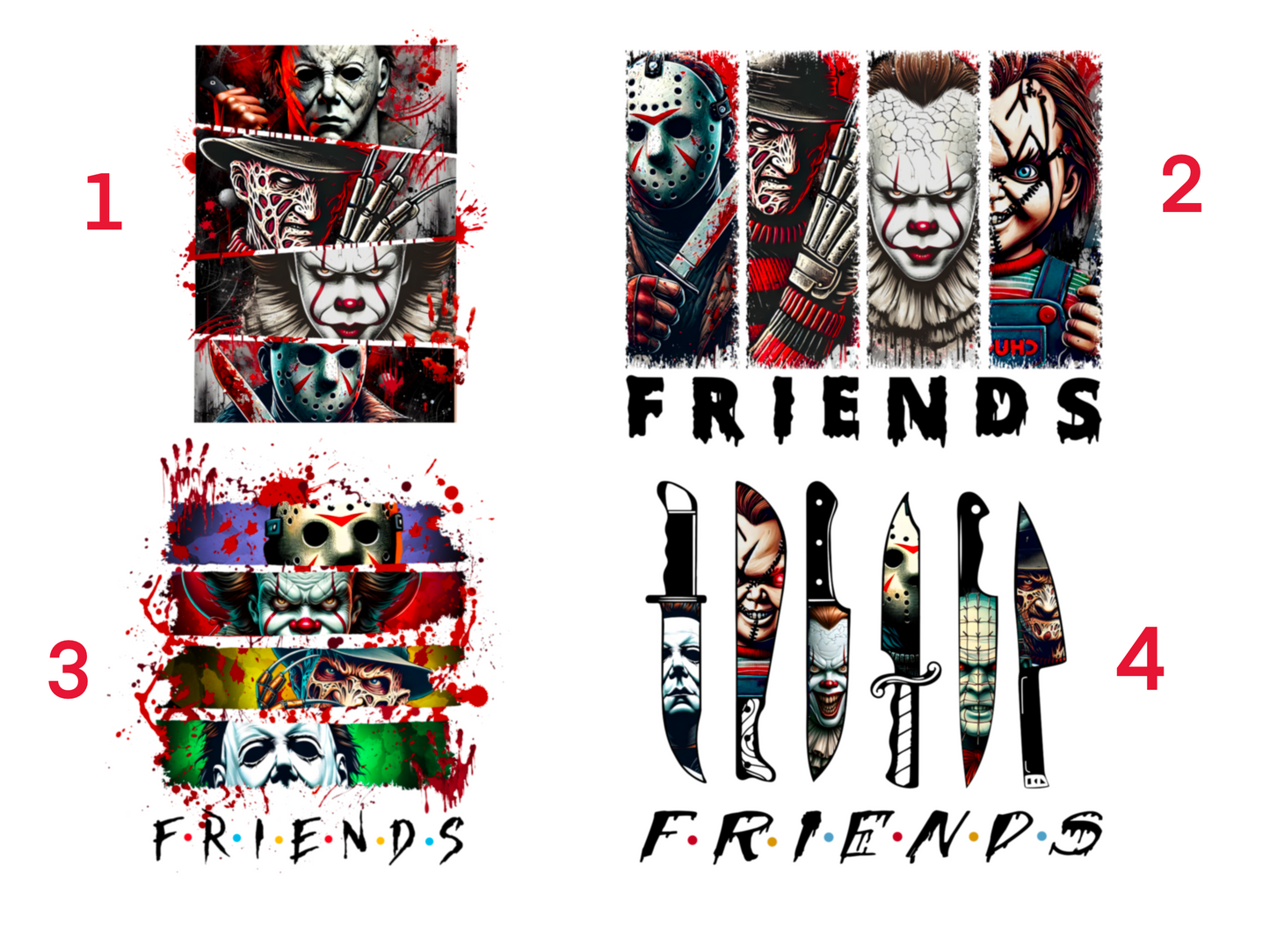 Halloween “Friends" Theme Horror Movie Hoodie