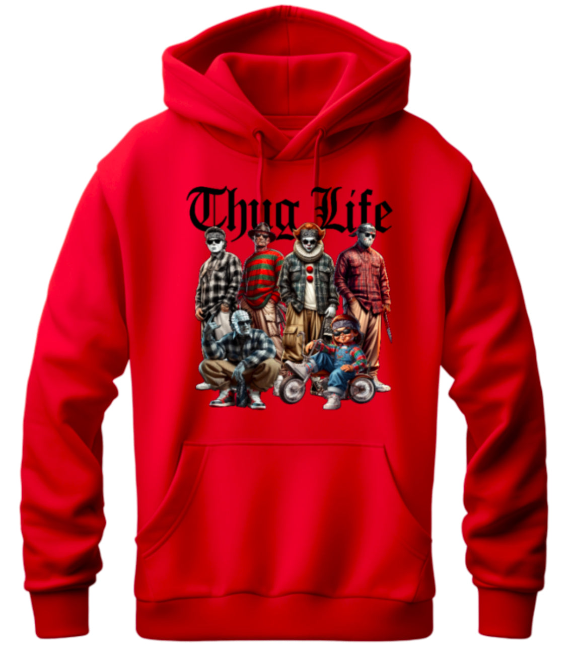 Halloween “Thug Life" Theme Horror Movie Hoodie