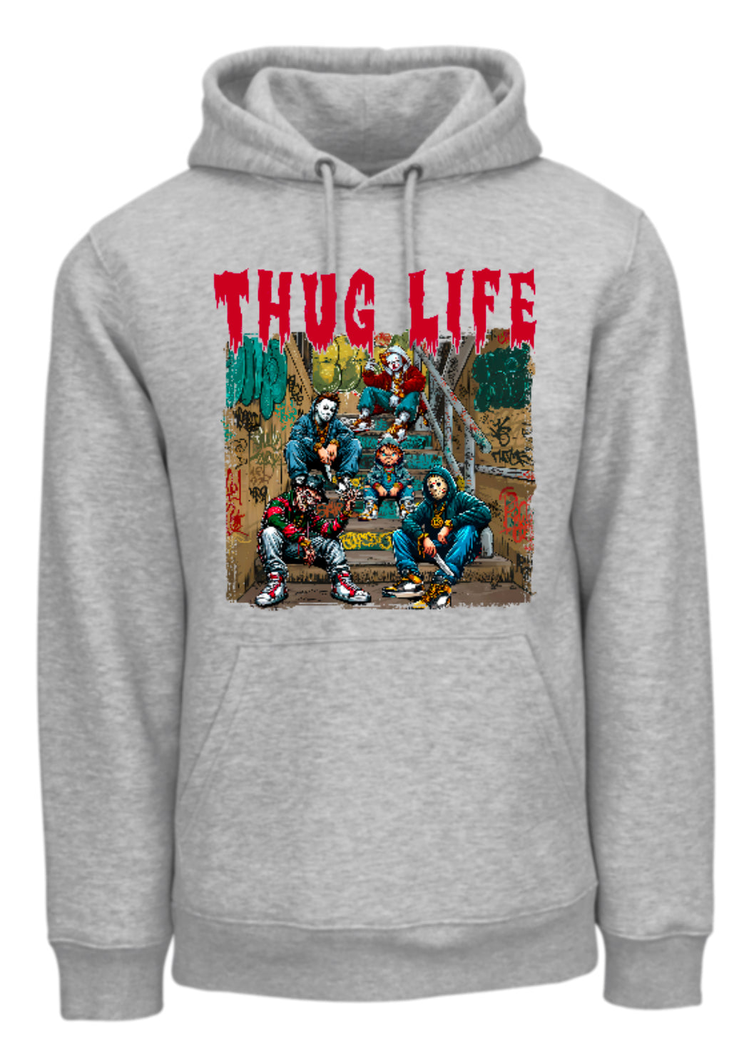 Halloween “Thug Life" Theme Horror Movie Hoodie