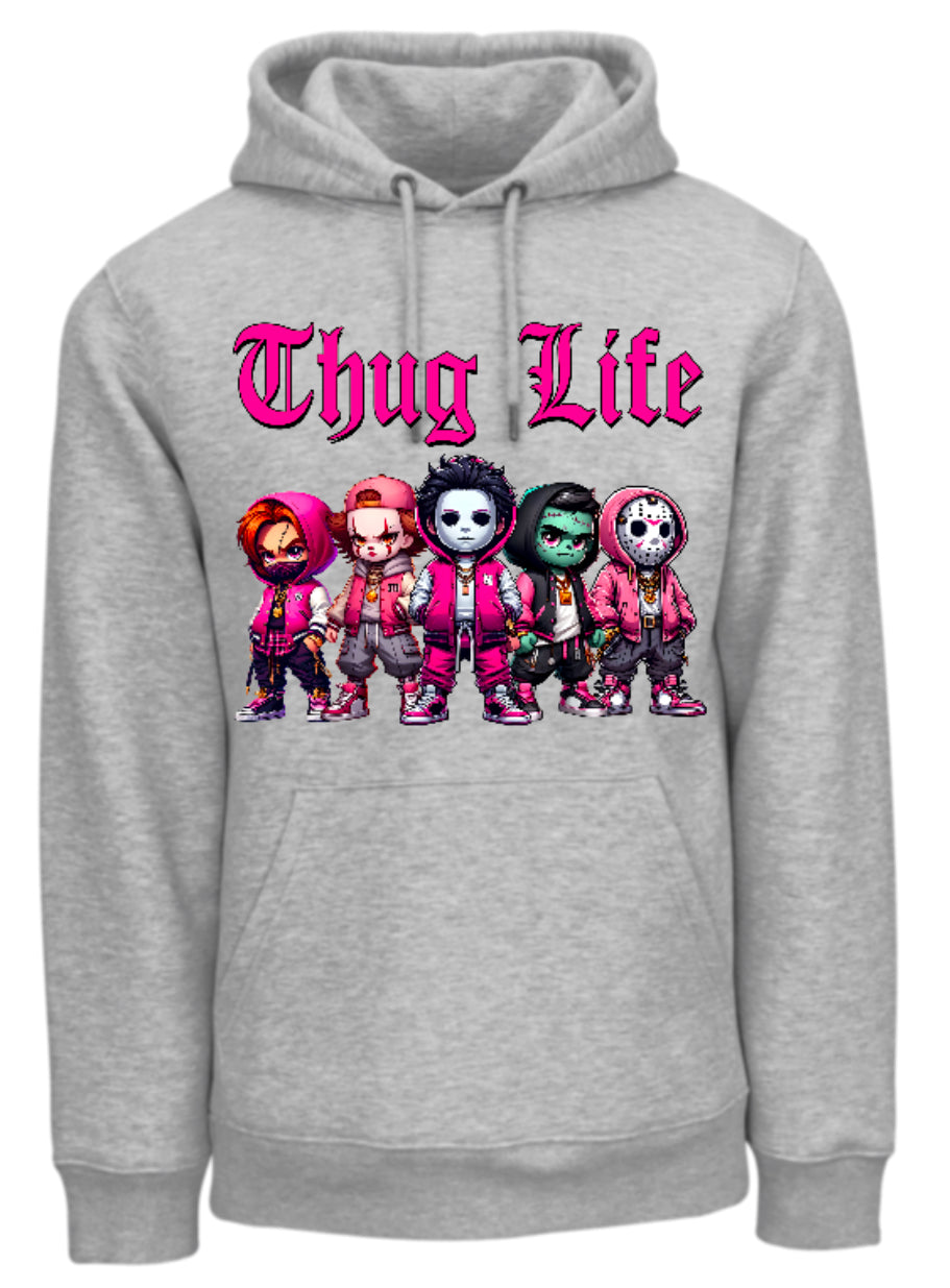 Halloween “Thug Life" Theme Horror Movie Hoodie