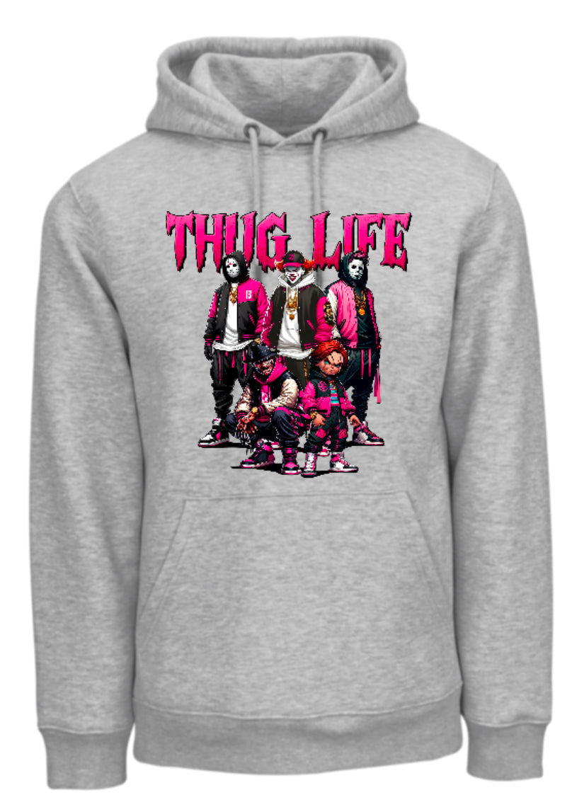 Halloween “Thug Life" Theme Horror Movie Hoodie