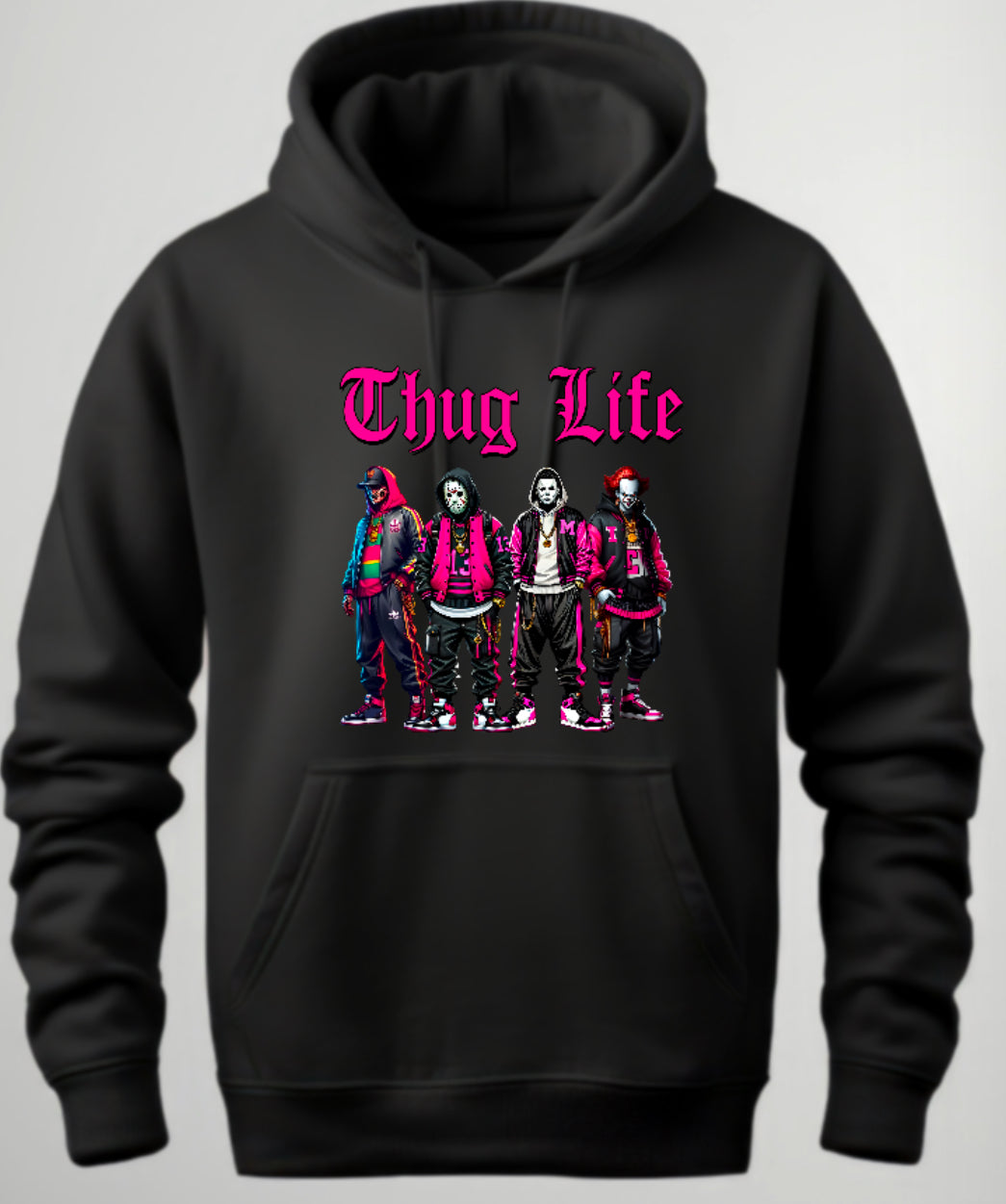Halloween “Thug Life" Theme Horror Movie Hoodie
