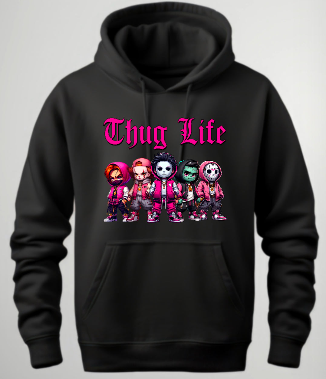Halloween “Thug Life" Theme Horror Movie Hoodie