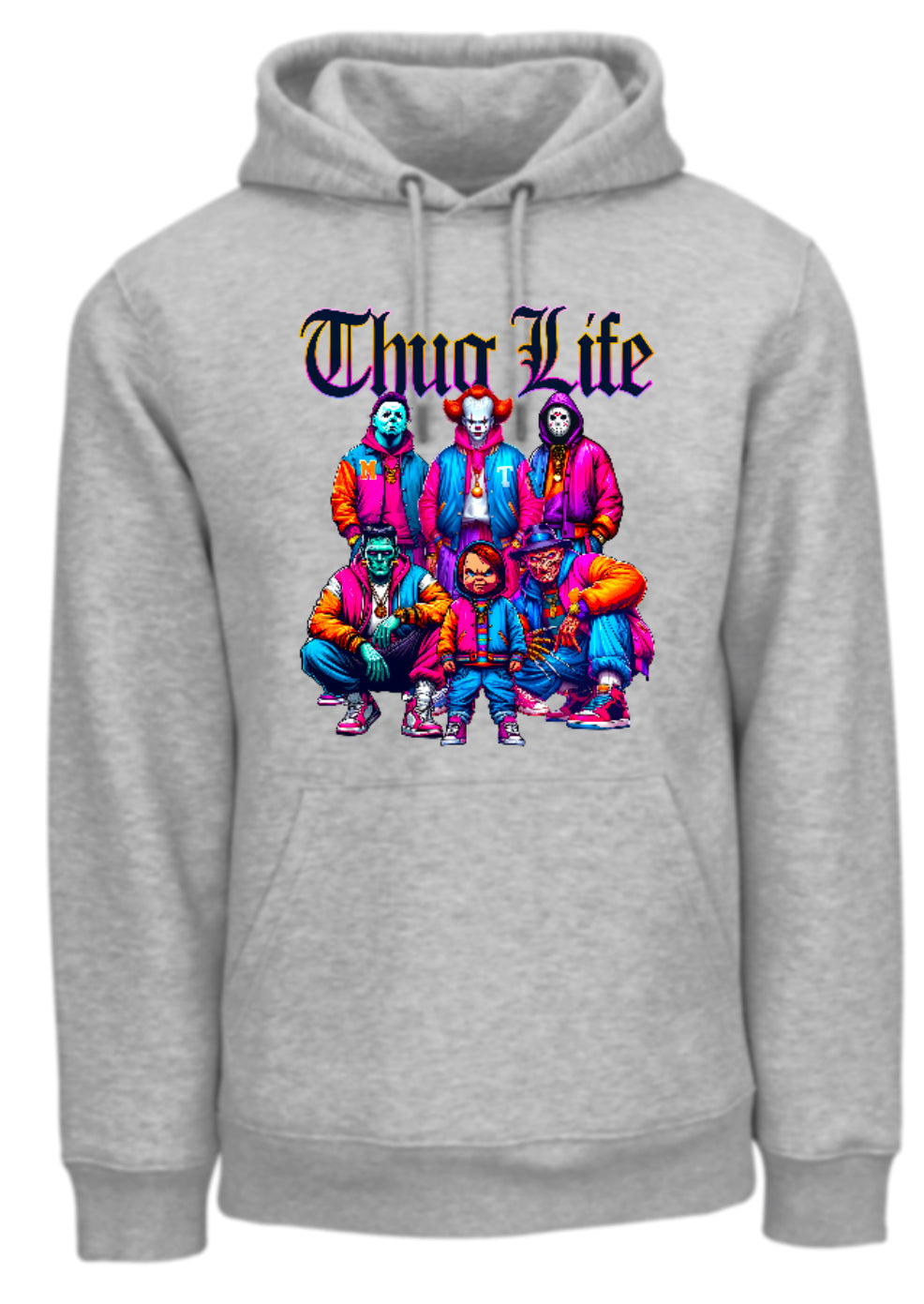 Halloween “Thug Life" Theme Horror Movie Hoodie