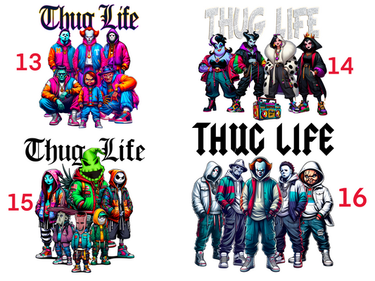 Halloween “Thug Life" Theme Horror Movie Hoodie