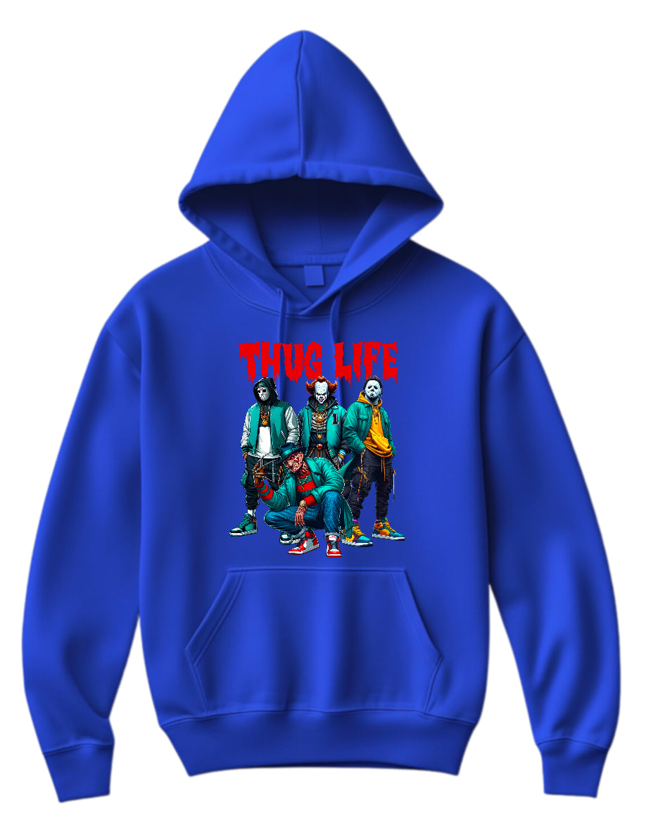 Halloween “Thug Life" Theme Horror Movie Hoodie