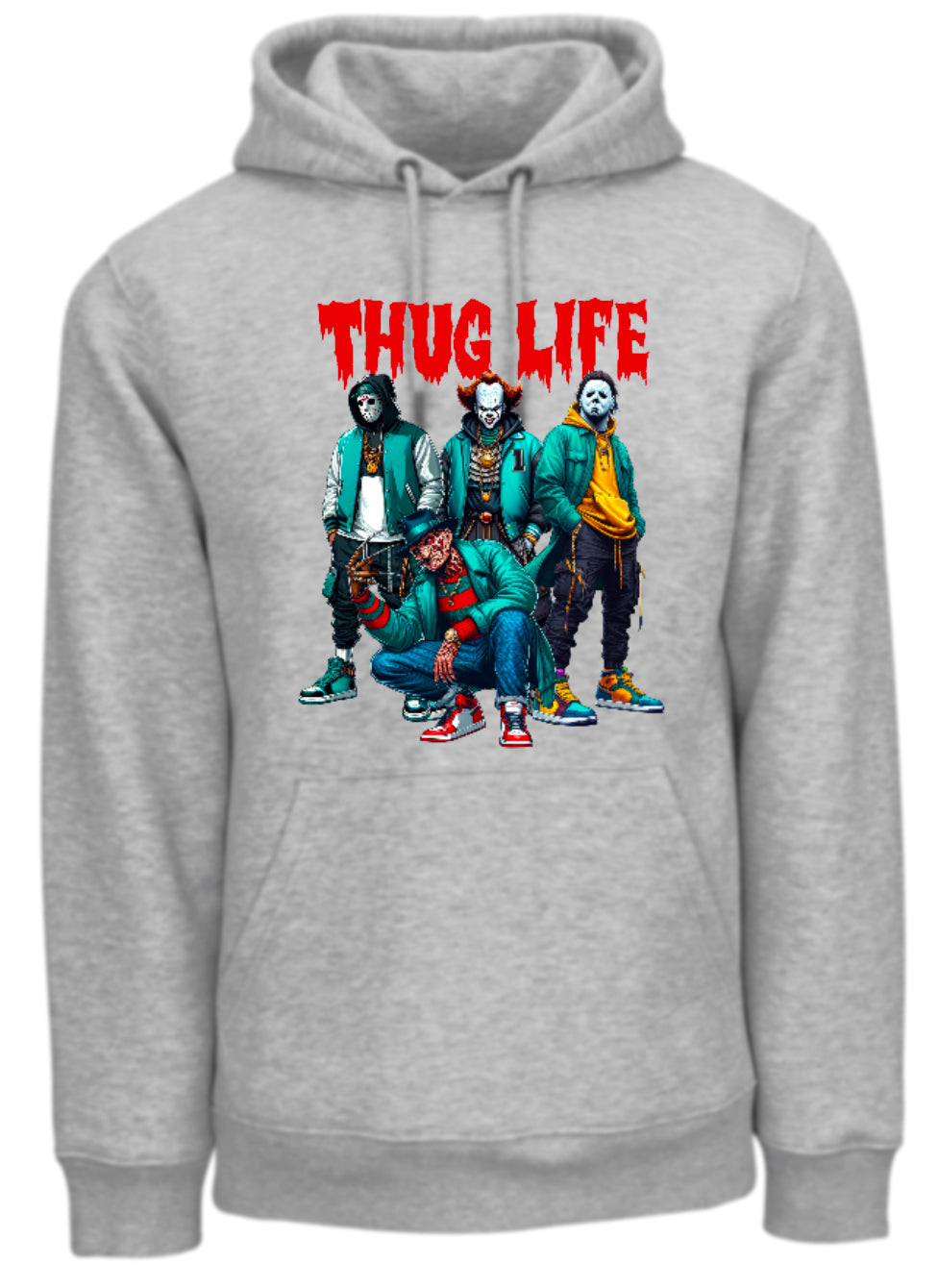 Halloween “Thug Life" Theme Horror Movie Hoodie
