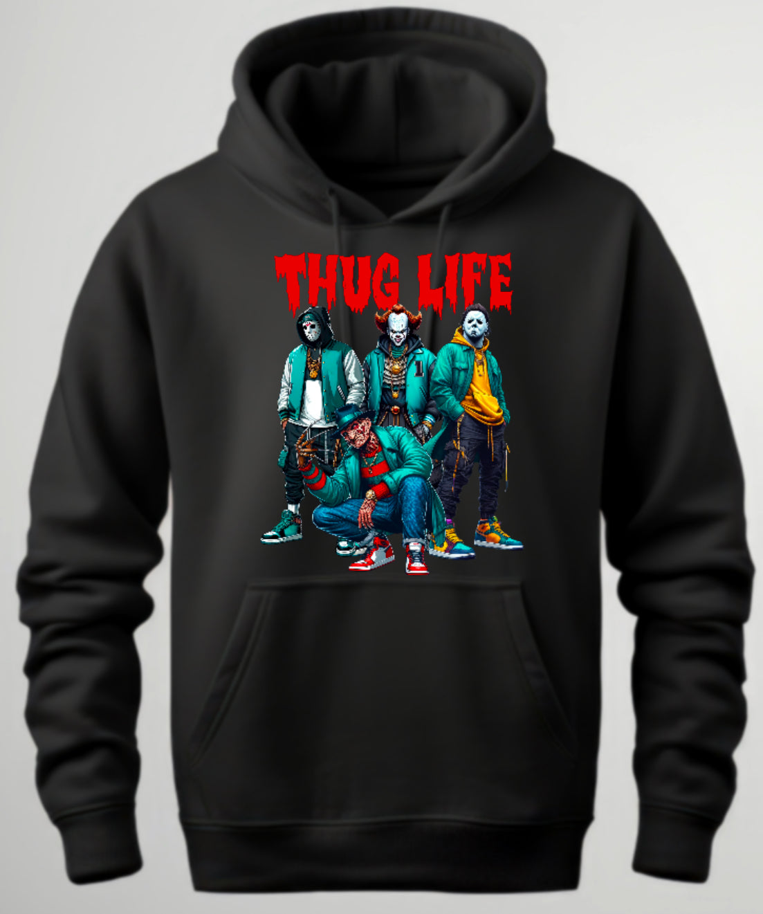 Halloween “Thug Life" Theme Horror Movie Hoodie