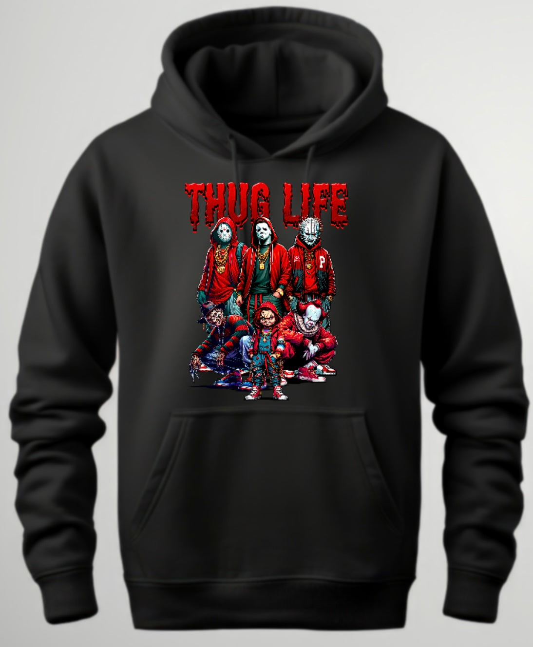 Halloween “Thug Life" Theme Horror Movie Hoodie