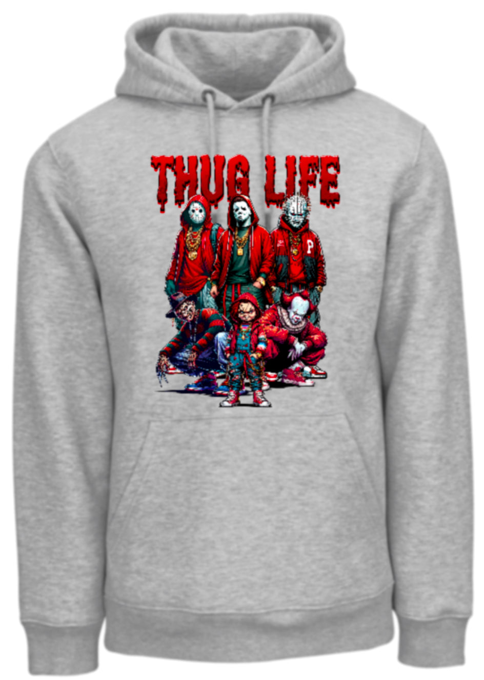 Halloween “Thug Life" Theme Horror Movie Hoodie