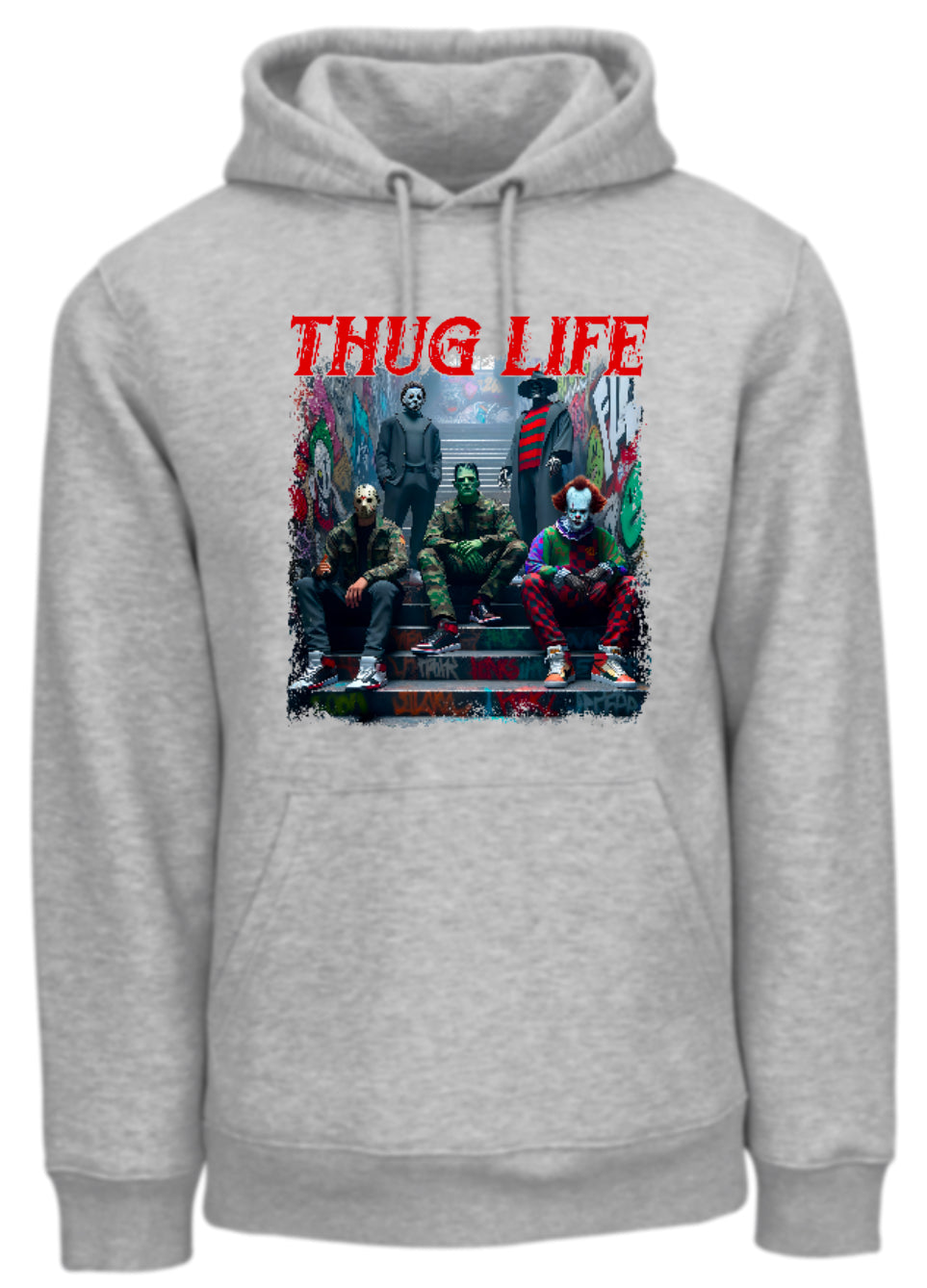 Halloween “Thug Life" Theme Horror Movie Hoodie