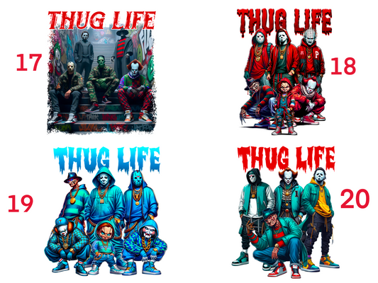 Halloween “Thug Life" Theme Horror Movie Hoodie