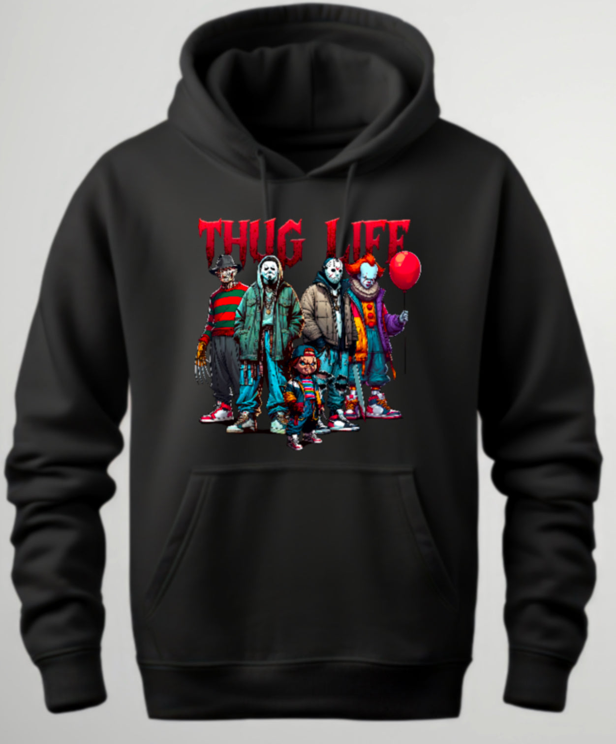 Halloween “Thug Life" Theme Horror Movie Hoodie