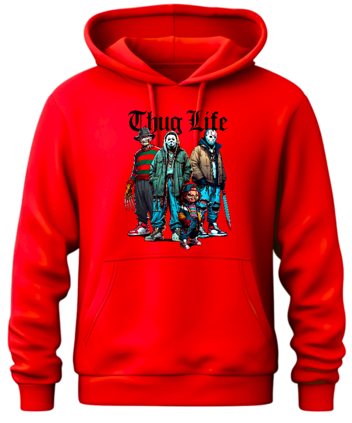 Halloween “Thug Life" Theme Horror Movie Hoodie
