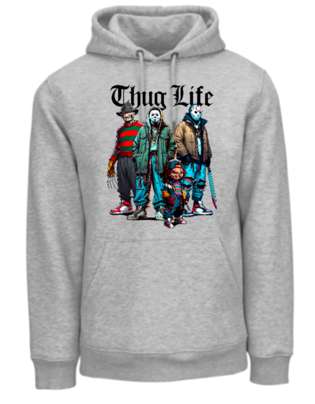 Halloween “Thug Life" Theme Horror Movie Hoodie