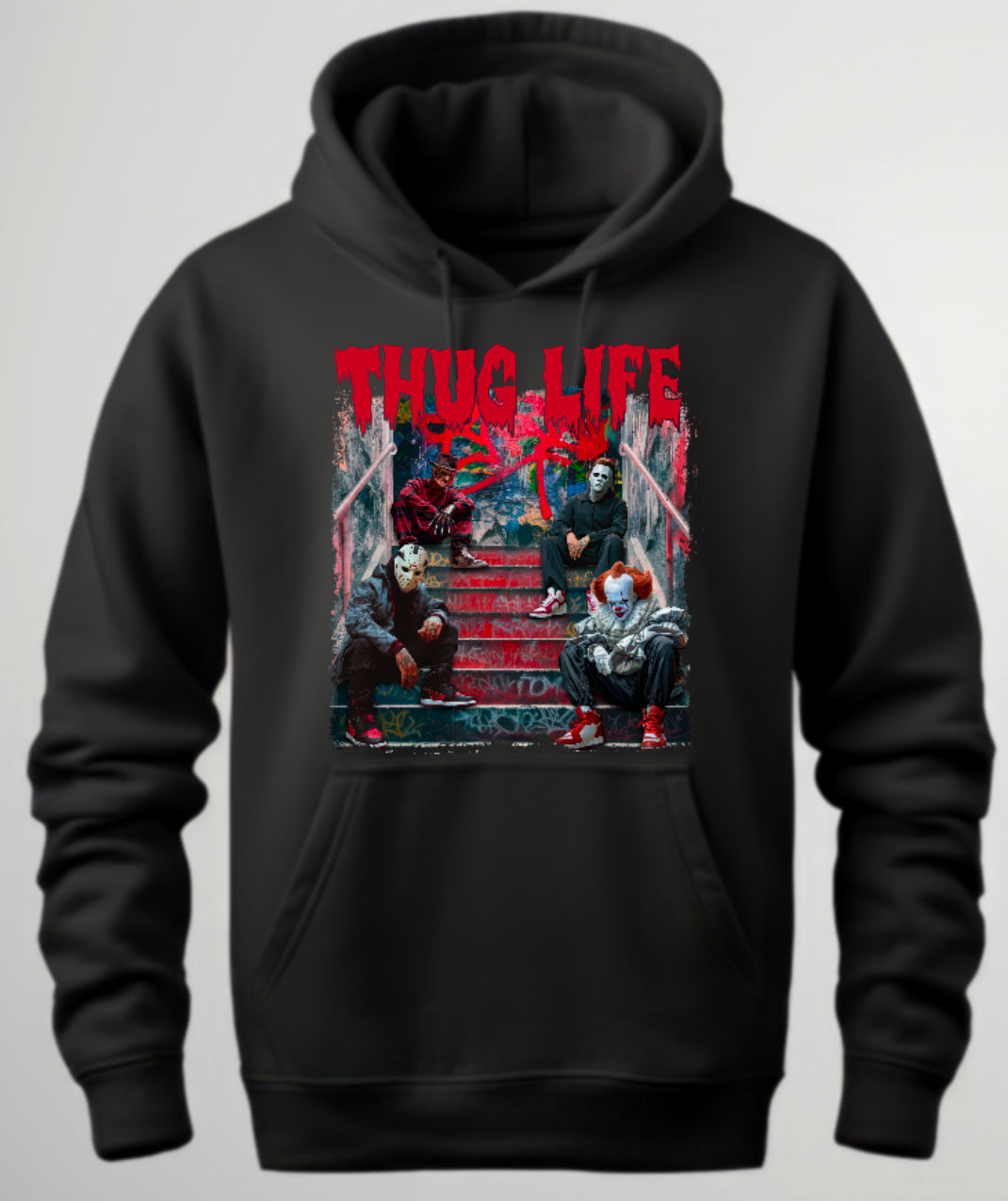 Halloween “Thug Life" Theme Horror Movie Hoodie