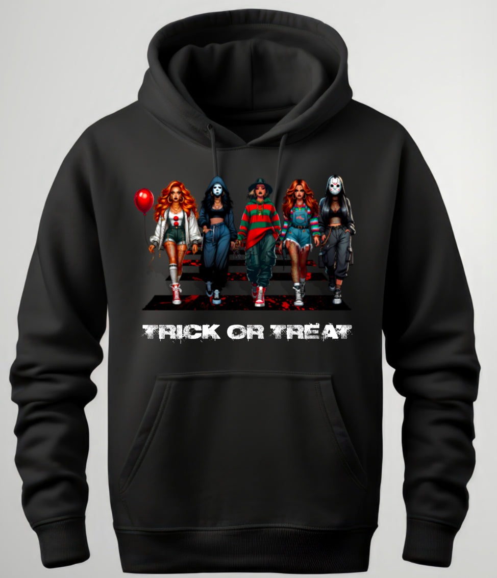 Halloween Theme Horror Movie Hoodie ‘TRICK OR TREAT’