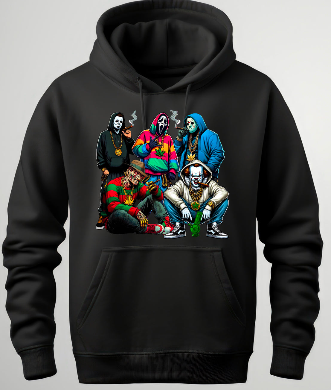 Halloween Theme Horror Movie Hoodie - Smokers